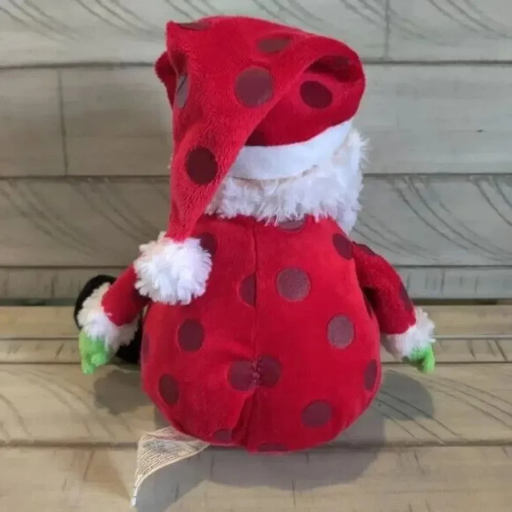Red Polka Dot Santa Claus Plush Stuffed Character Christmas Toy 13